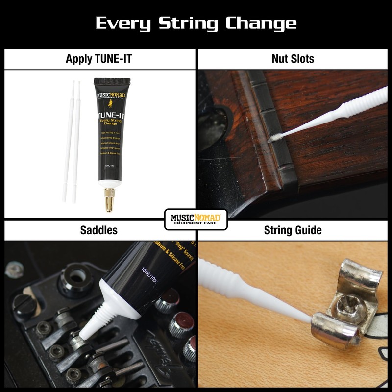 MusicNomad 6 pc. Guitar String Change Tool Kit with Winder,
