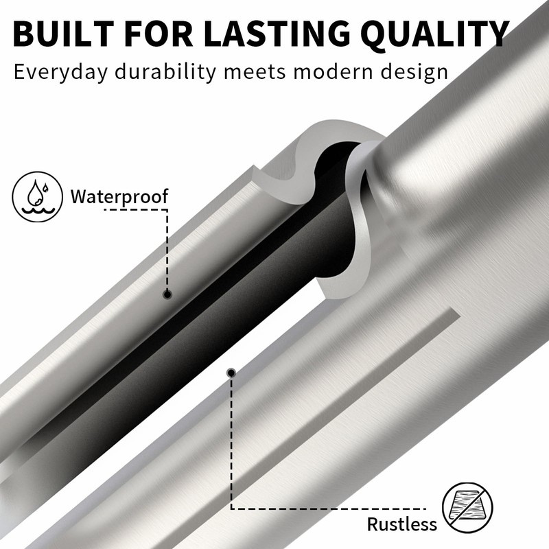 WZRUA Adhesive Towel Holder for Bathroom Brushed Nickel No Drill