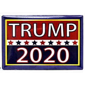 TRUMP 2020 WITH STARS BUTTON 1.5 INCHES X 1 INCH