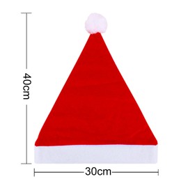 Aicharynic Pack of 12 Christmas Hats, 40 x 30 cm, Santa Hats, Cuddly Soft for Parties, New Year, Christmas Parties, Tear-Resistant and Stretchy, Suitable for Any Head, for Adults and Children