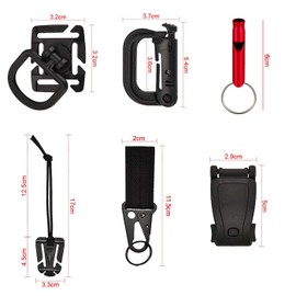 Zuzer Pack of 33 Molle Accessories Multifunctional Tactical Bag Clip Molle System, Backpack Accessories Molle Clip for Tactical Backpacks