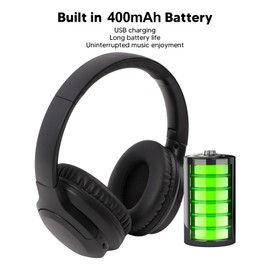 Yunseity Bluetooth Headphones, Active Noise Cancelling Headphones, HiFi Lossless Audio, Deep Bass, Memory Foam Ear Cups Over Ear Headphone for Travel Home Office