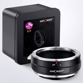 K&F Concept EOS-L Manual Focus Lens Mount Adapter Compatible with Canon (EF/EF-S) Lenses to L-Mount Camera Body