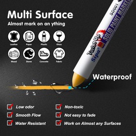 Sipa Permanent Solid Paint Markers, Twist Long-Lasting Paint Pens for Window, Wood,Metal and Glass Marker, 1 Pack (Yellow)