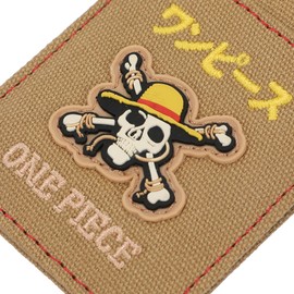 One Piece Live Action Straw Hat Pirates Kanji Logo Brown 4” ID Card Wallet
