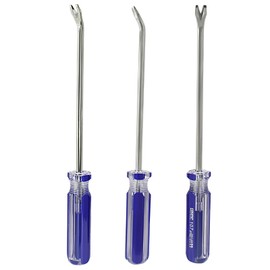 Bonsicoky 3 Pcs Tack Lifter Nail Puller, Elbow Head V Tip Nail Staple Rivet Tack Puller Screwdriver Tool, Length: 9.4"