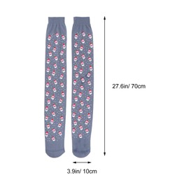 SOIMISS 3 Pairs Long Knee High Christmas Socks for Women Novelty Snowflake Santa Hat Knee High Socks Over Knee High Stockings for Christmas, multicoloured