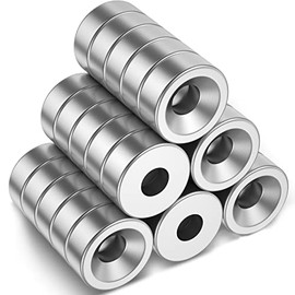 MIN CI MIN CI 30Pcs Screw Magnet with Hole, Strong Magnets Hole Small Permanent Round Magnets Heavy Duty, Neodymium Magnets for Cabinets Lockers Cruise Crafts Industrial (8x3mm Hole 3mm)