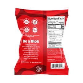 Blobs Gummy Candy Low Sugar & Low Calorie Healthy Snack for Kids & Adults - No Sugar Alcohols, Vegan, Clean Ingredients - 1.8 oz per bag (Pack of 6) - Pomegranate Apple
