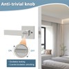 KAMOTA Privacy Door Levers, 6 Pack Satin Nickel Door Handles