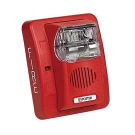 Potter Electric Signal HS-24WR(4890030) 24V Dc Wall Mount Horn Strobe Red Body