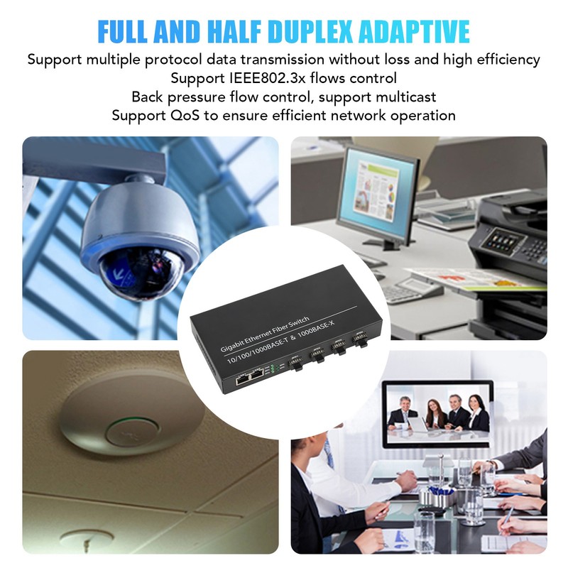 SFP Ethernet Fiber Switch Up To 120km 4 Optical Port