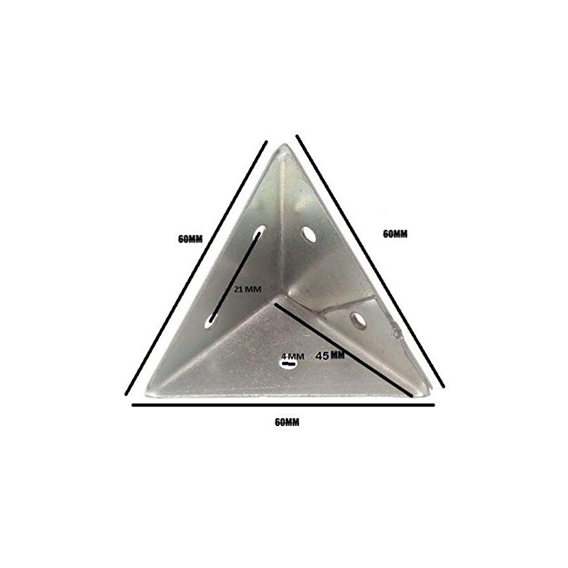 TERF® 12 Pcs Heavy Duty 45mm Pyramid Angel Mounting Corner