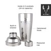Viski Admiral Hammered Metal Cocktail Shaker, Silver