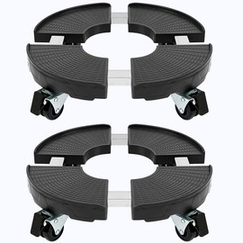 CASIMR Plant Stand with Wheels 2 Pack, Adjustable 15-21" Heavy Duty Plant Caddy with Casters, 440lb Capacity Indoor Outdoor Large Potted Planter Cart Dolly, Rolling Plant Stand for Flower Pot