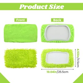 Reusable 100% Chenille Mop Pads+Microfiber Mop Pads Compatible - Washable Wet/Dry Pads Compatible with Swiffer Sweeper for Hardwood & Multi-Surface Floors