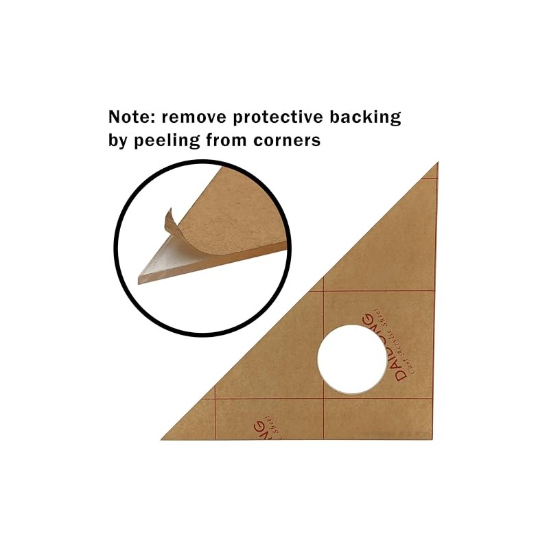 10-inch 45-45-90 Drafting Triangle, Clear Plastic