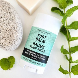 CARON & DOUCET - 100% Natural Moisturizing Foot Balm for Dry Cracked Feet | Olive Oil, Cocoa Butter, Peppermint, Cypress 50 g