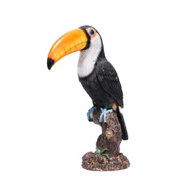 OECECR Toucan on Stump Statue Toucan Tree Hugger Garden Statues, Resin Toucan Lifelike Bird Sculptures for Patio Lawn Yard Home Decoration