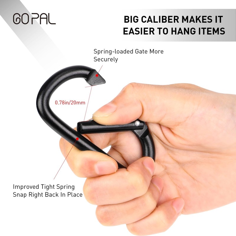 6 Pack Stroller Hooks for Bags, Baby Stroller Clips and