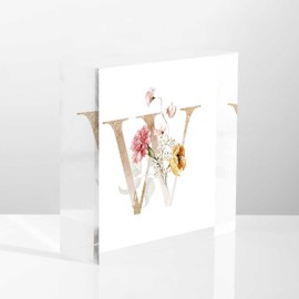 NOHSHE Decorative for Home Decor Hand-Painted Vintage Flowers with Letter W Nurse Presents for Women - Presents for Women Friends - Holiday Presents,Inexpensive Thank You Presents Ideas