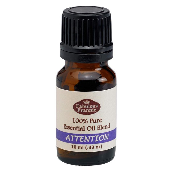 Fabulous Frannie Attention Essential Oil Blend 100% Pure, Undiluted Essential Oil Blend Therapeutic Grade - 10 ml A Perfect Blend of Cedarwood, Lavender, Orange and Vetiver Essential Oils.
