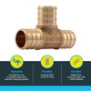 SharkBite 3/4 Inch Crimp Tee, Brass Plumbing Fitting, PEX Pipe,