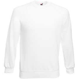 Fruit of the Loom - Sweatshirt Raglan Sweat M,White