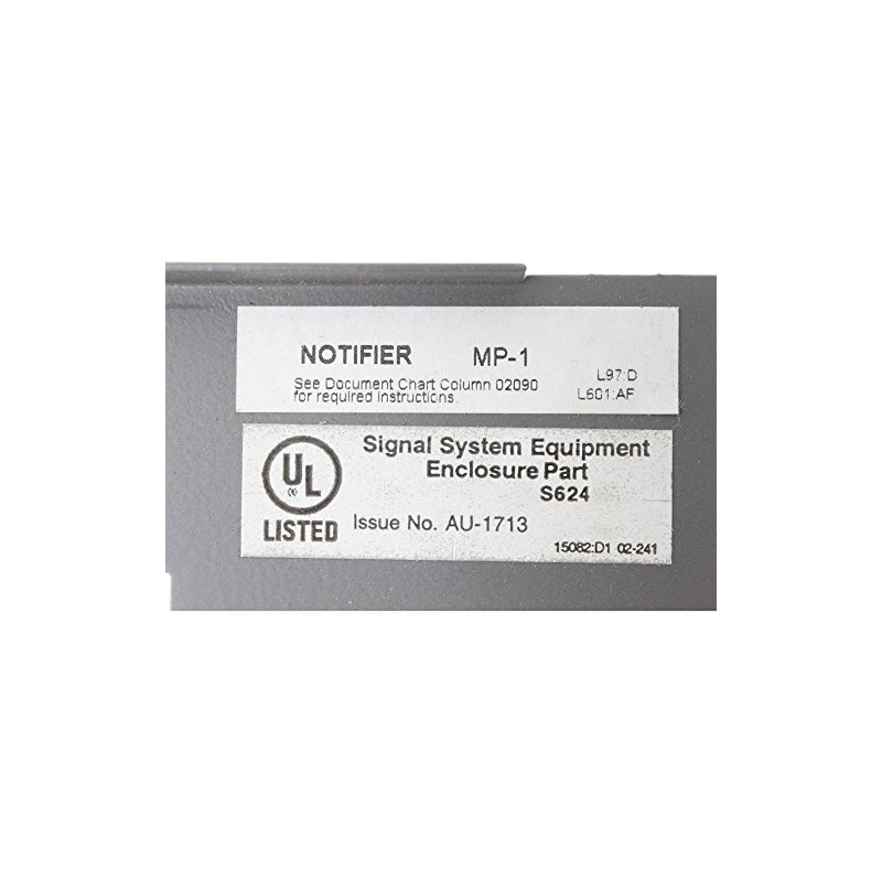 Notifier MP-1 Control Panel Face Plate Dress Panel
