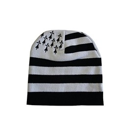 Knitted Breton Flag (Gwen Ha Du) Beanie Hat