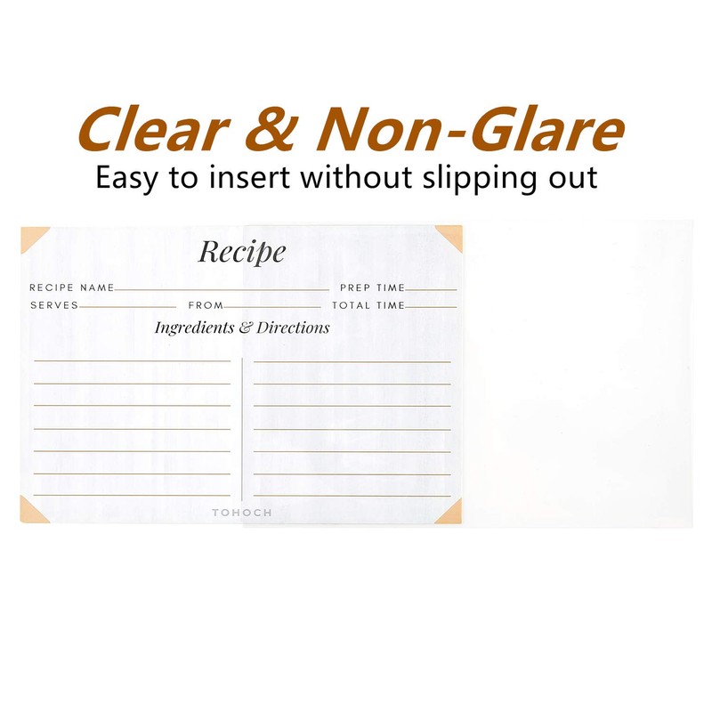 4x6 Recipe Card Protectors, 105 PACK Thick Recipe Card Covers