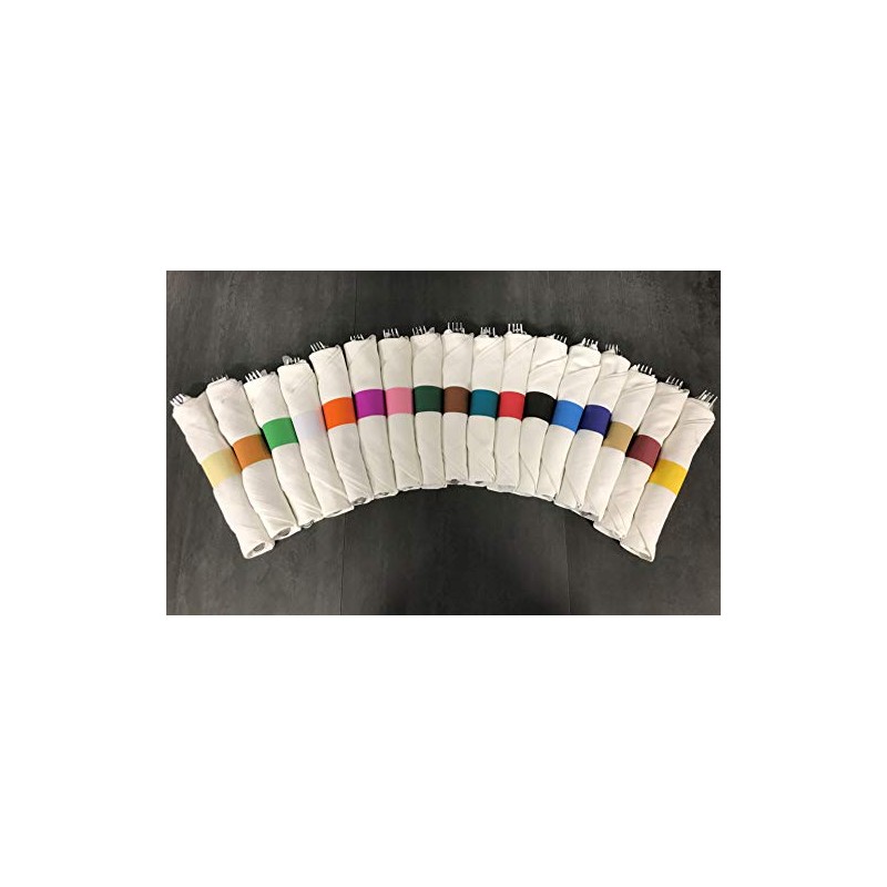 Raise Self-Adhesive Napkin Bands (6" x 1.5") (Black, Pack of