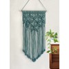 Winterdemoon Handmade Cotton Home Decor Macrame Wall Hanging Deep Green