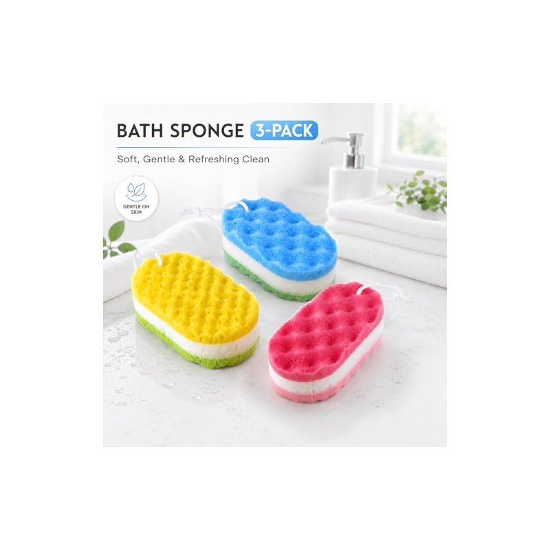 Esponja Baño Lufa Suave Ducha Lavado Corporal Piezas