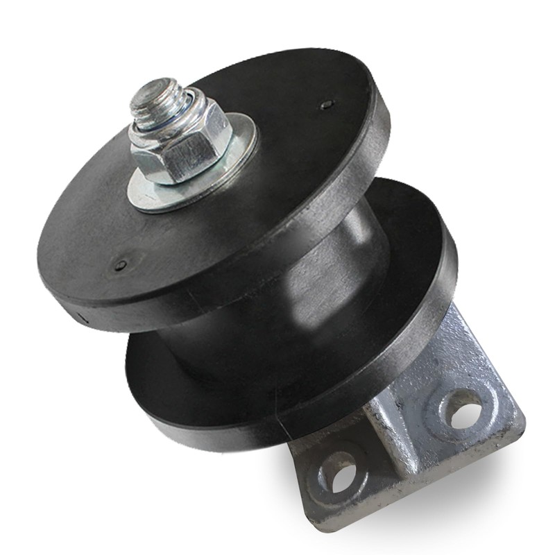 4" Cantilever Gate Roller with Square Post, 2" Chain Link