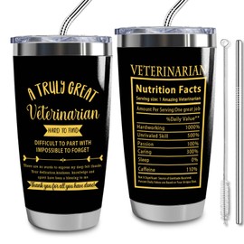 LLKJHGE Veterinarian Appreciation Gifts Tumbler for Women Men,20 oz Stainless Steel Insulated Tumblers with Lid, Animal Lovers Gift Veterinary Student Graduation Gift (veterinarian)