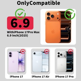 TopPerfekt for iPhone17 Pro Max Case Wallet with Card Holder, Military-Grade Drop Protection, Flip PU Leather Built, Initial Chenille Letter Suture Double Magnetic Clasp for iP17 PM 5G 2025 - Pink, M