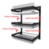 junyuan Hanging Dish Drying Rack Wall Mount,Dish Racks Drainer,3 Tier