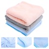 TOVINANNA 3pcs Absorbent Coral Fleece Towels Quick Dry Face Washcloths