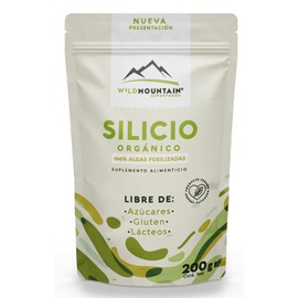 Wildmountain, Silicio Orgánico Suplemento Alimenticio Vegano Sin Azúcar 200gr