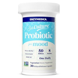 Enzymedica Probióticos SubCulture para el estado de ánimo, el estrés y el sueño, 50 mil millones de UFC, promueven la relajación, la salud...         