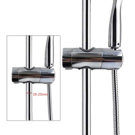 Adjustable Shower Head for Slide Bar, Universal 18-25MM O.D. Bathroom Replacement 360° Rotation Sprayer Holder for Slide Bar Slider Clamp,Rail Hand Shower Bracket，Plated