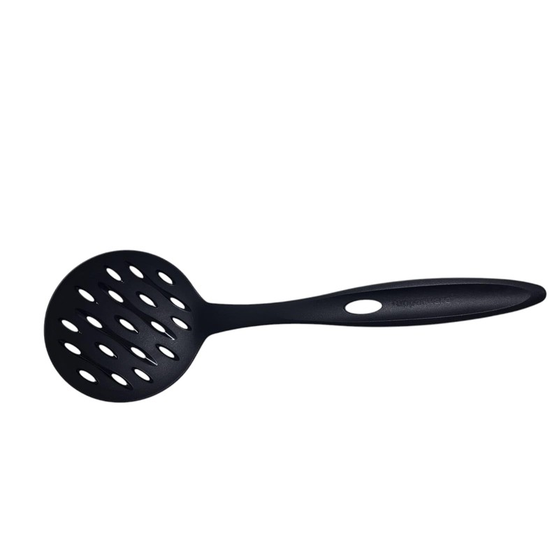 Tupperware Handy Kitchen Aid Pasta Spoon Slotted Spoon Strainer Black