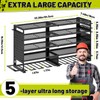 5 Layers Power Tool Organizer Wall Mount, Metal Cordless Tool