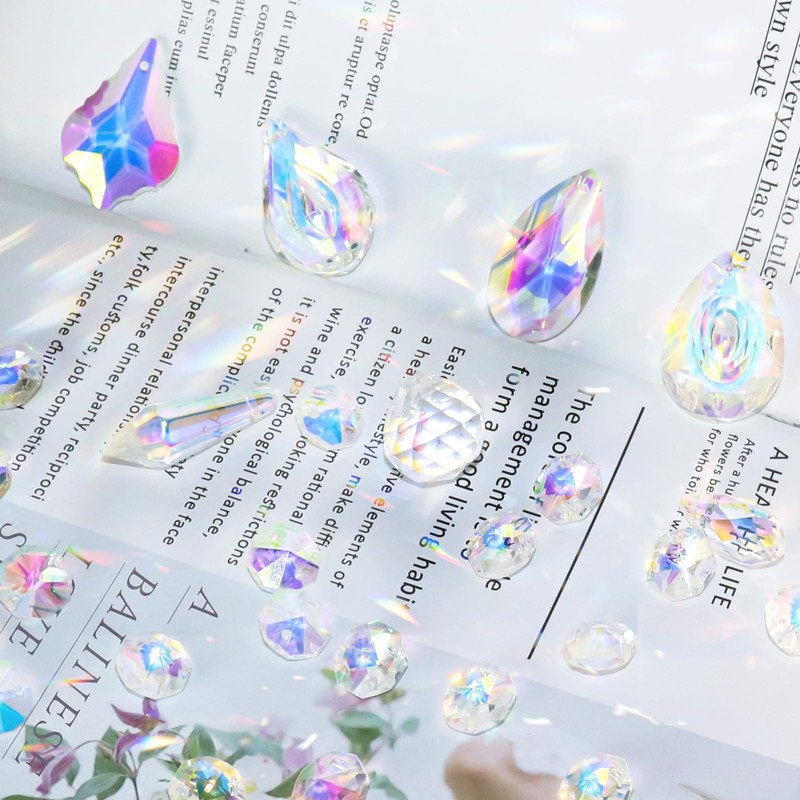 Jokureao 400Pcs Crystal Suncatchers Kit, DIY Suncatchers for Windows, Garden,
