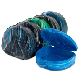 Practicon Glacier Marble Retainer Cases, Clear Aligner Case, Dental Orthodontic Retainer Boxes, Mouth Guard Holder, 6 Pack