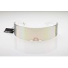 zeroUV 80s Futuristic Cyclops Cyberpunk Visor Sunglasses with Semi Translucent