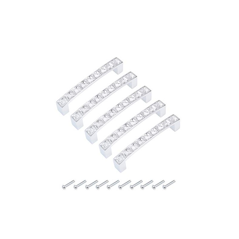 sourcing map Cabinet Pulls Drawer Handles 96mm Hole Centers Alloy