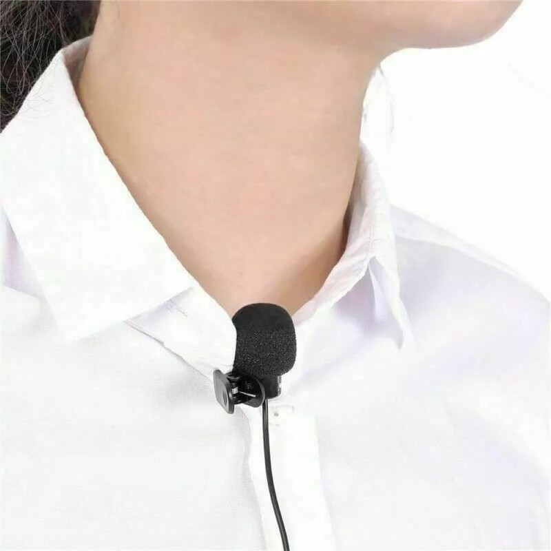 3.5mm Lavalier Microphone, Omnidirectional Condenser Mic Professional Grade with Easy
