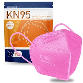 Hotodeal KN95 Face Mask 20 PCS,5 Layers Cup Dust Mask Against PM2.5 from Fire Smoke, Dust, for Men, Women, Essential Workers